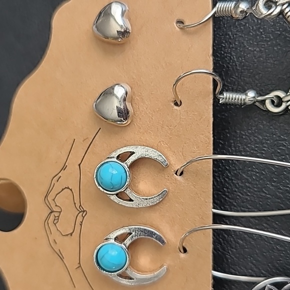 Boho style earrings six pack - Picture 6 of 7